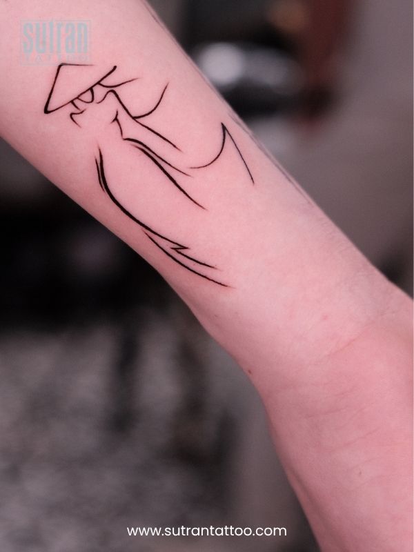 Abstract Fine Line Tattoo