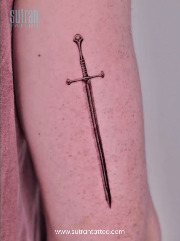 mini sword tattoo