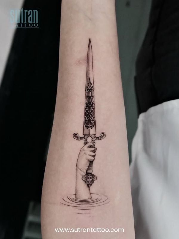 simple sword tattoo