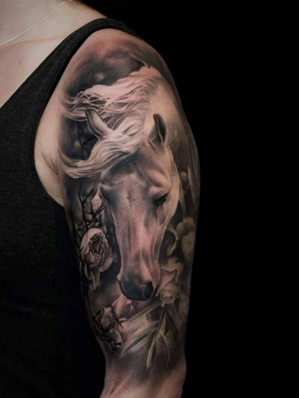 Full arm horse tattoo