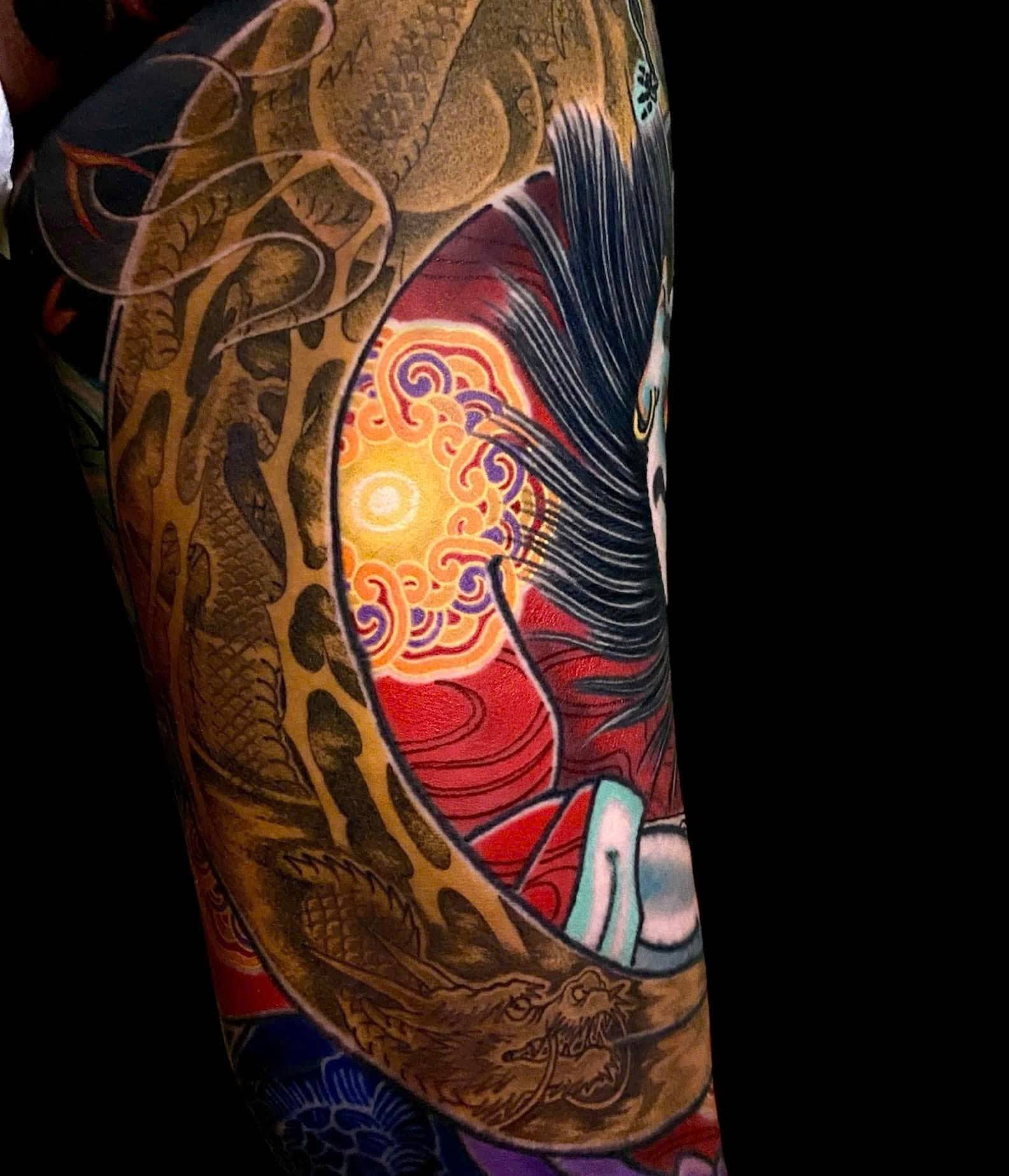 ASIAN BIG PIECES - Large Asian-style tattoo at Sutran Tattoo Studio — design 126