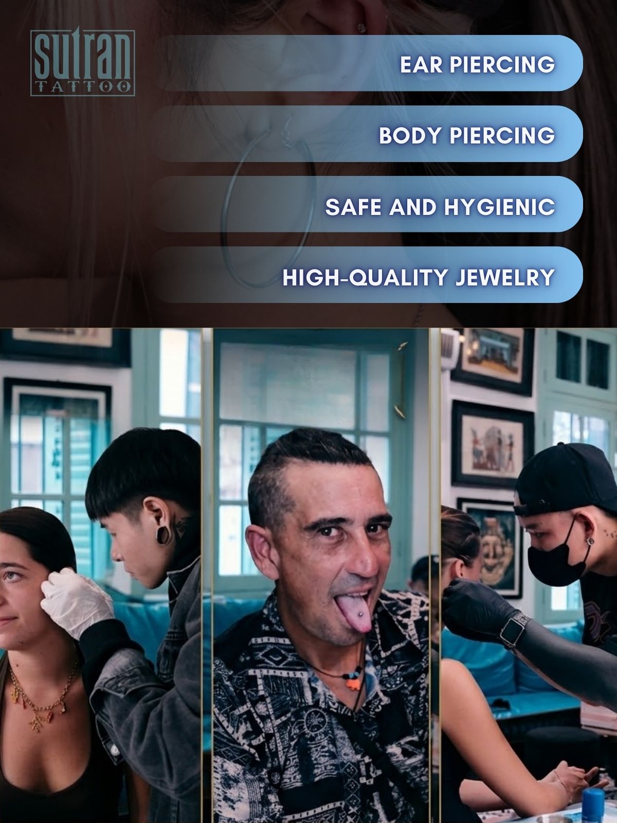 Professional piercing service