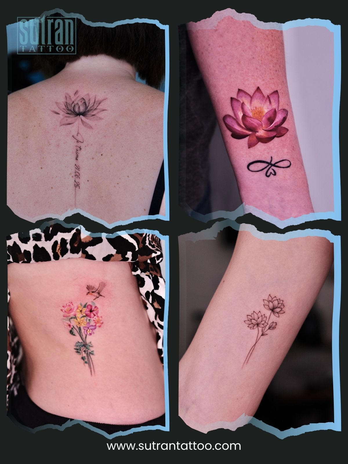Flower tattoo placement guide