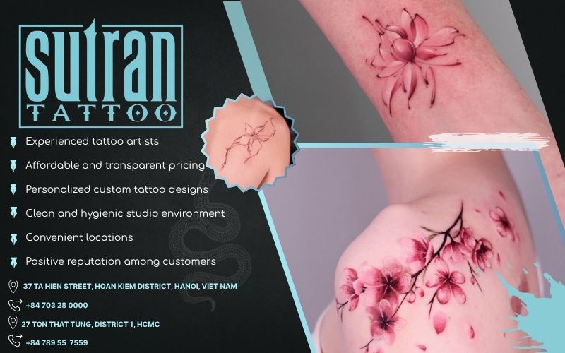 Why choose Sutran Tattoo for your flower tattoo?