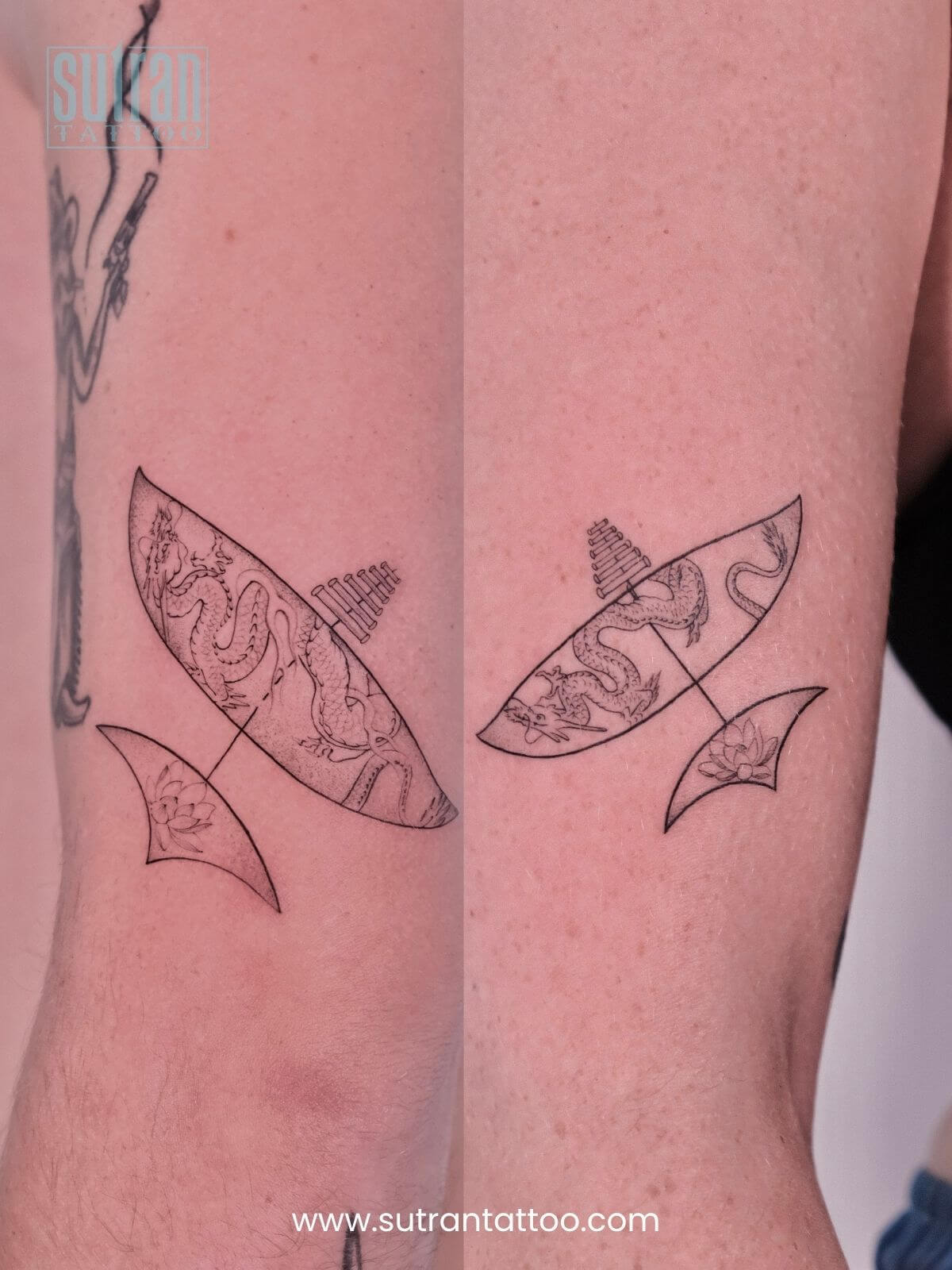 Matching tattoos inspired by movies, tv shows & games