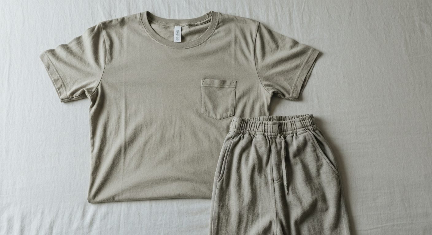 person wearing loose comfortable outfit