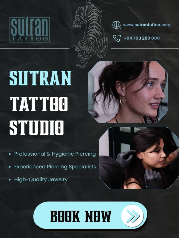 clean professional piercing studio interior