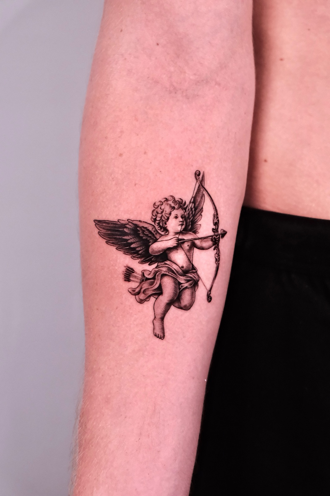Cupid Angel Archer Tattoo Forearm — Su Tran Tattoo